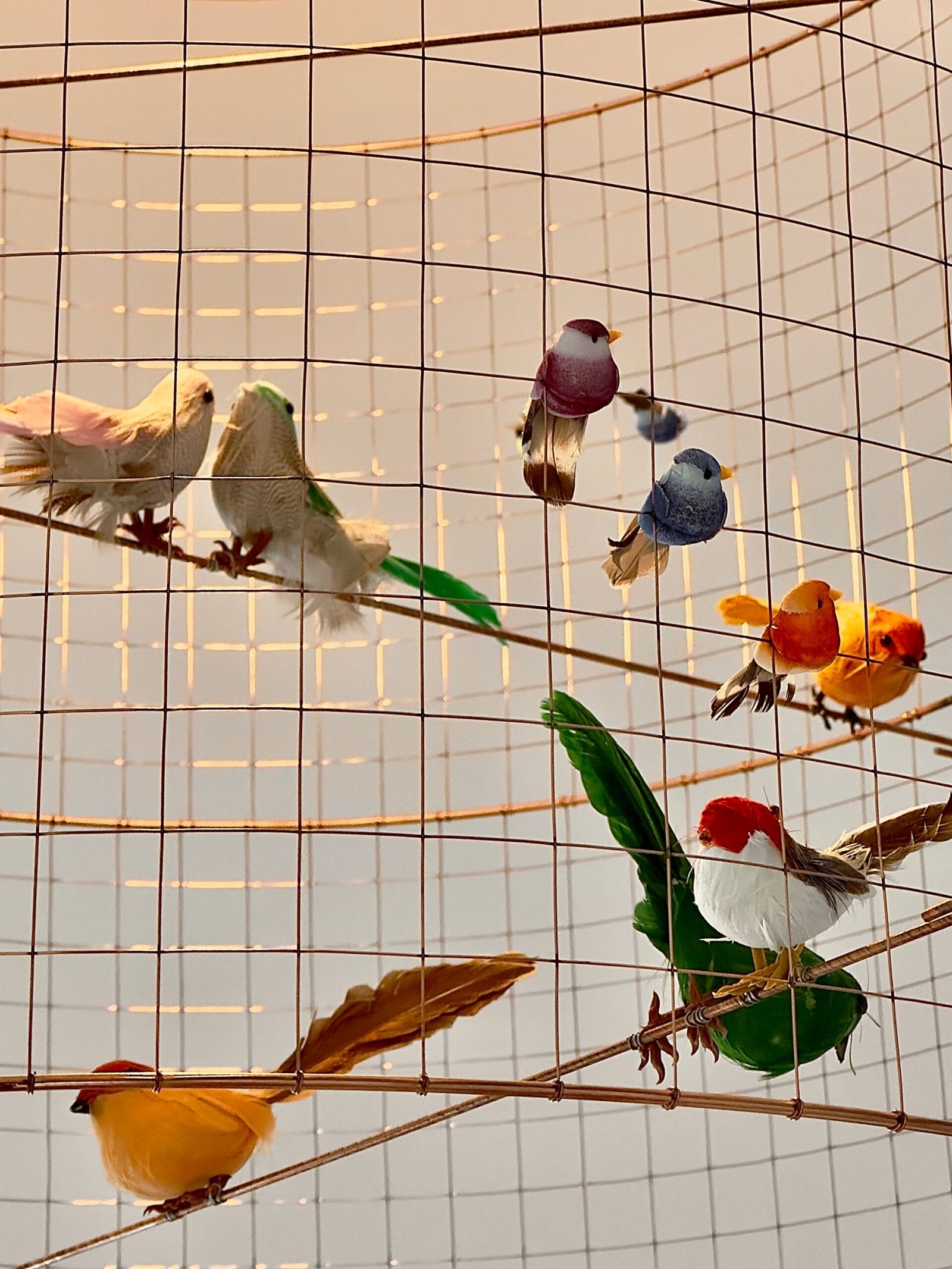 Détail du luminaire de la chambre bleue