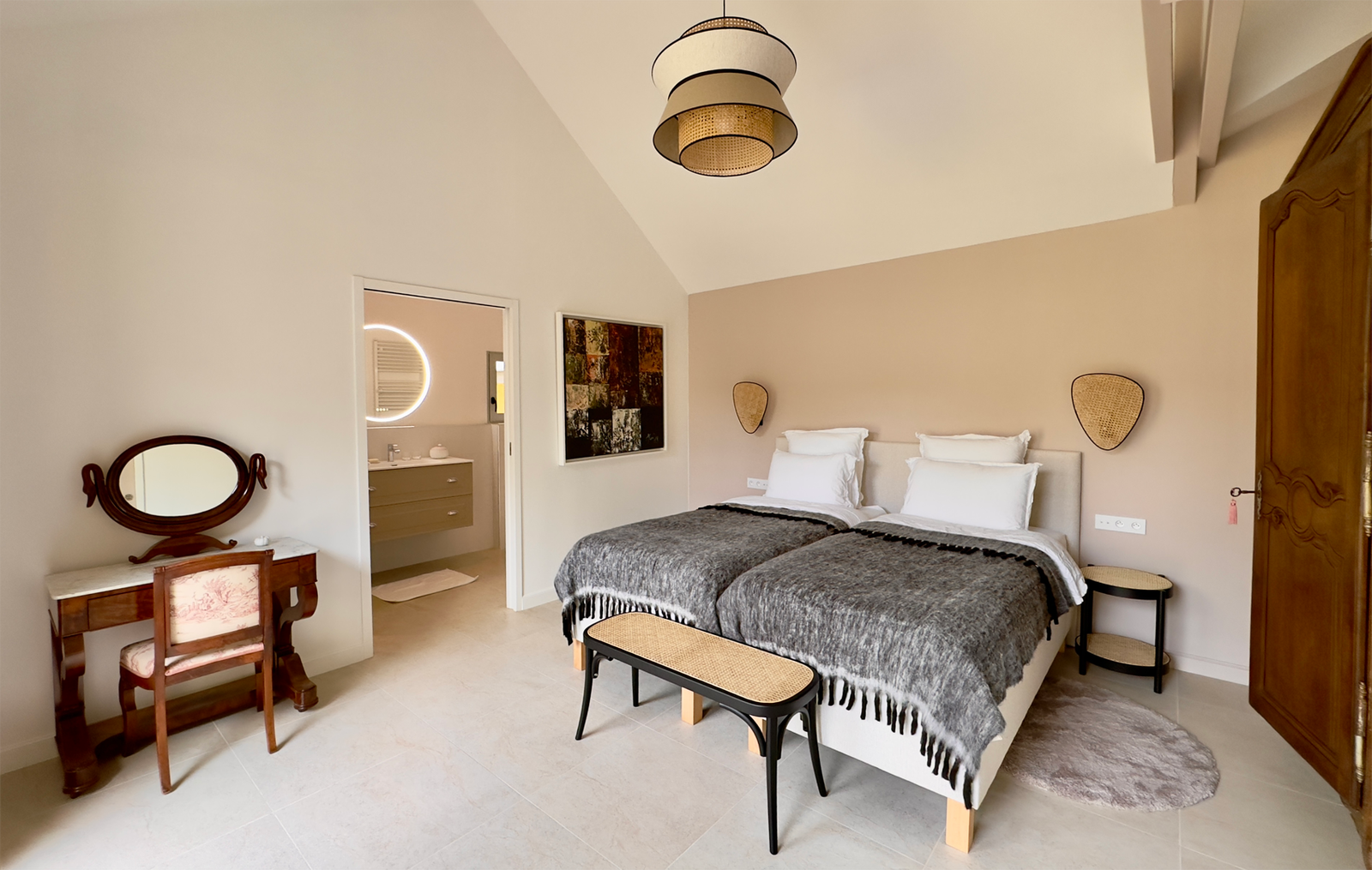 La chambre rose du Clos des Fauvettes